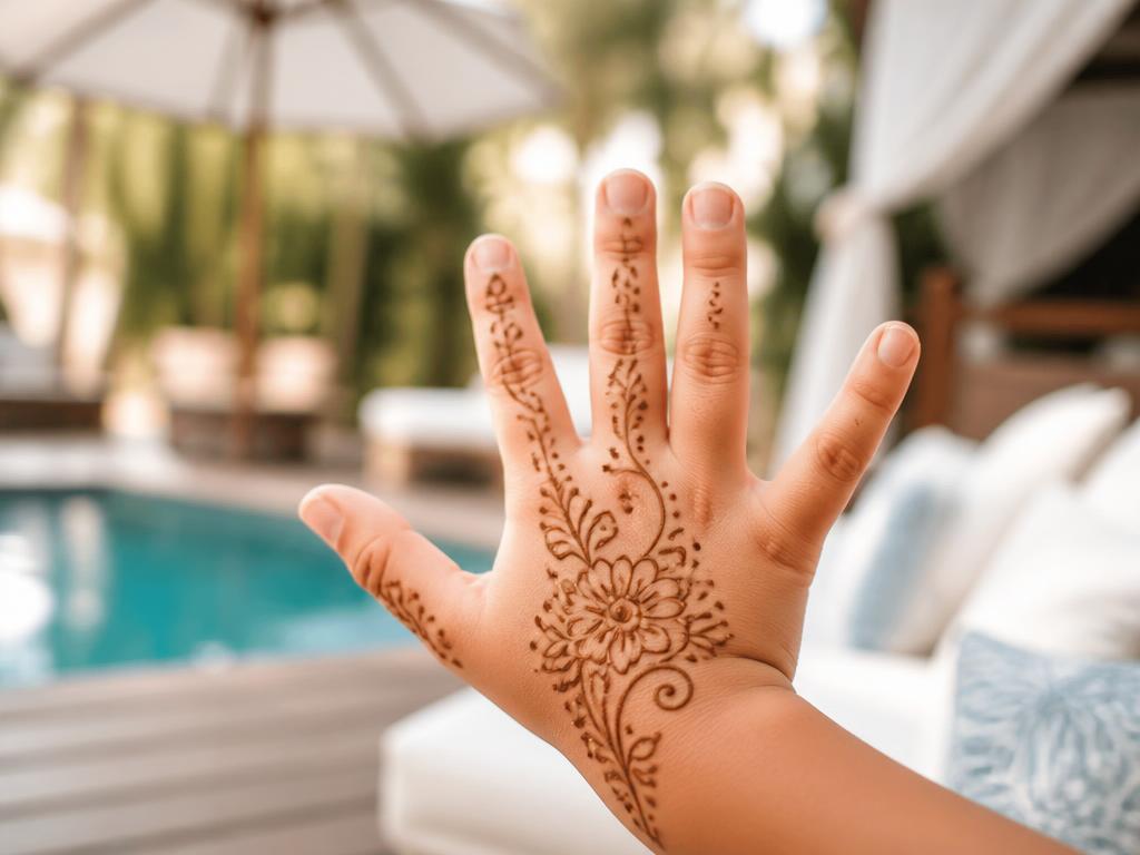 Henna Tattoos. Brena's Arts & Activities family recreation experience at a resort